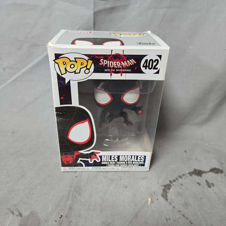 POP! SPIDER-MAN MILES MORALES (INTO THE SPIDER-VERSE) #402, BOXED