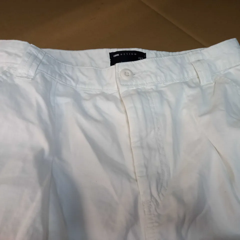 ASOS WHITE WOMENS CARGO TROUSERS - SIZE 12