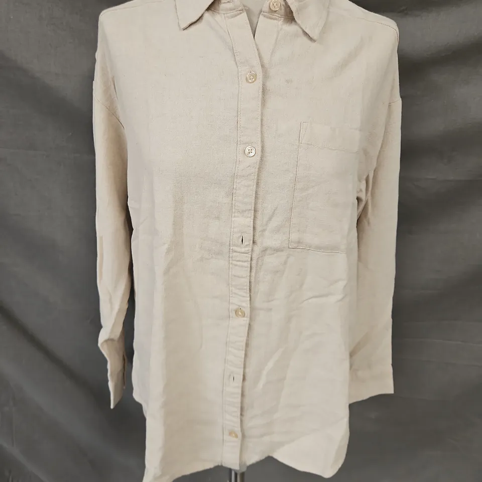 HOLLISTER LINEN-BLEND SHIRT SIZE S