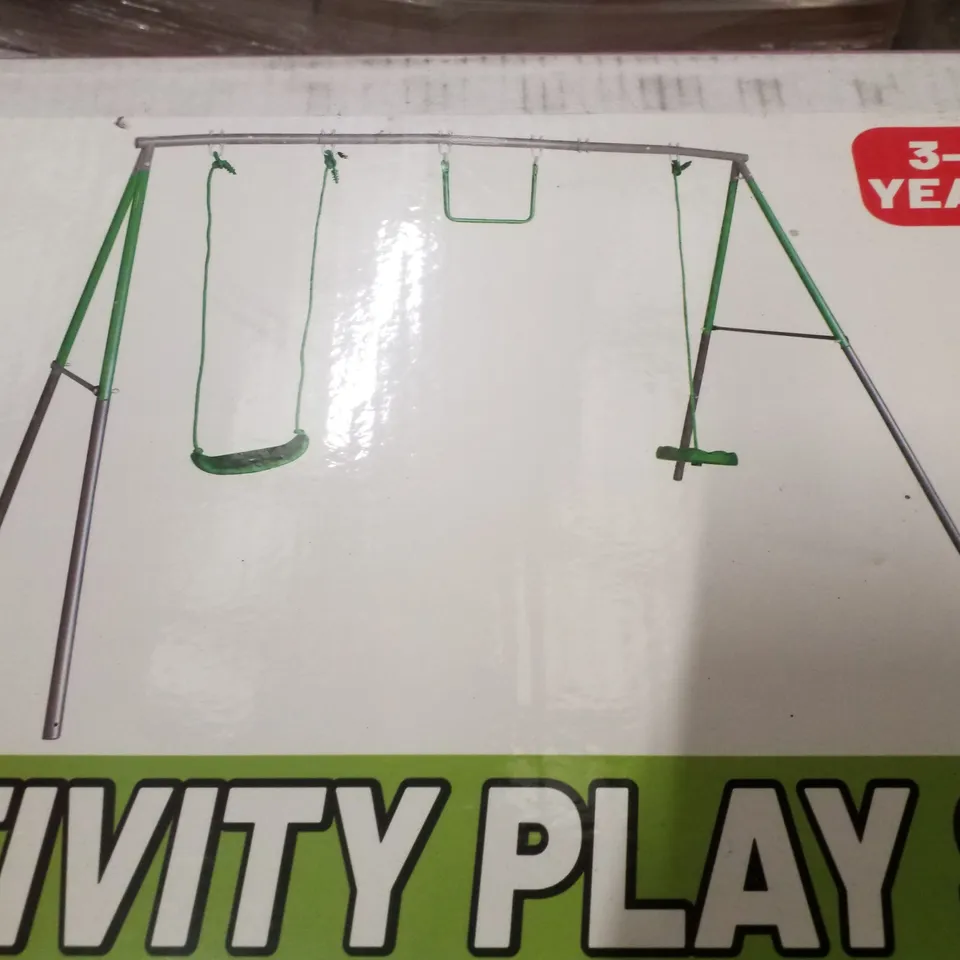 BOXED SPORTSPOWER ACTIVITY PLAY SET - SINGLE SWING, BUTTON SWING & MONKEY BAR