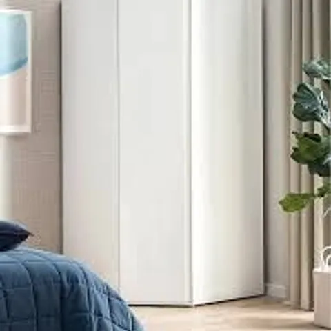 BOXED LAYTON GLOSS CORNER WARDROBE - WHITE GLOSS (3 BOXES)
