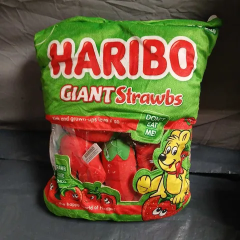 HARIBO GIANT STRAWS GUMMY CANDY BAG PLUSH TOY