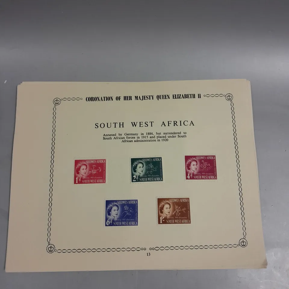 CORONATION OF HER MAJESTY QUEEN ELIZABETH II BRITISH COLONIES STAMP COLLECTION 