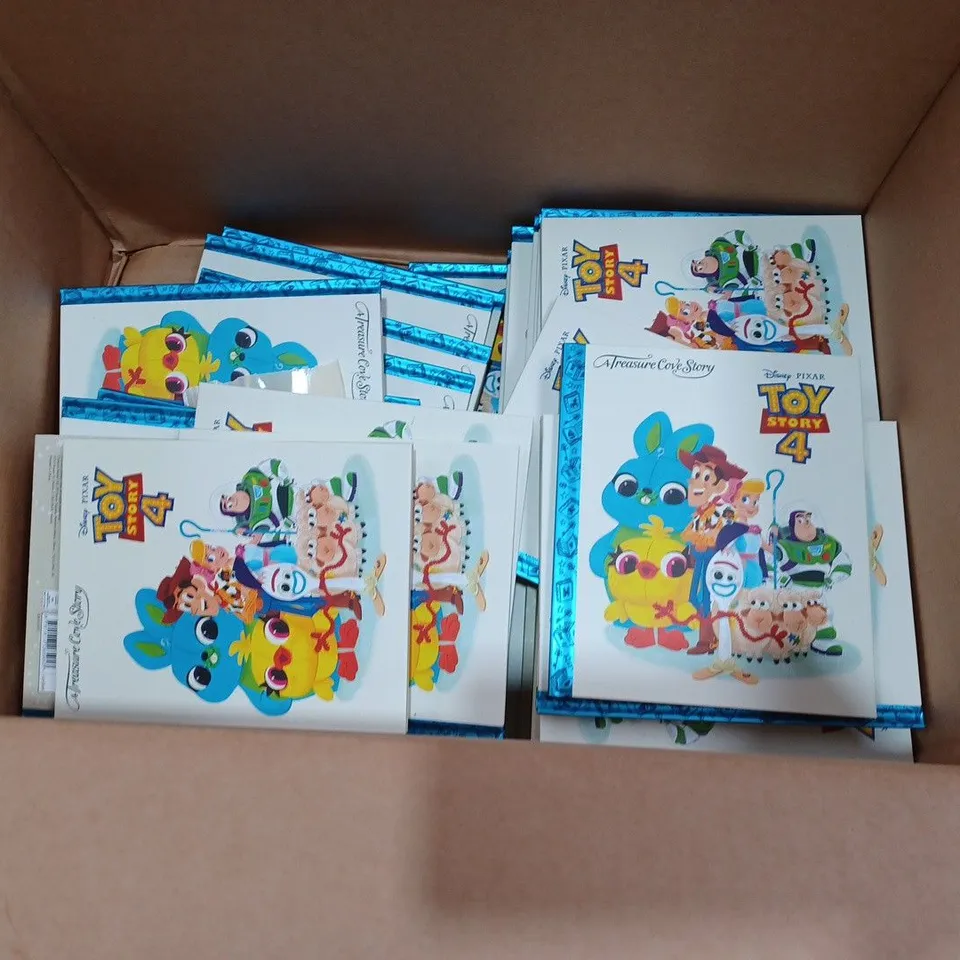 BOX TO CONTAIN APPROX. 40 X DISNEY A TREASURE COVE STORY, "TOY STORY 4" CHILDRENS BEDTIME STORY BOOKS 