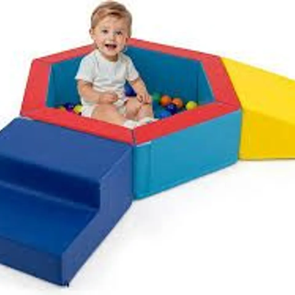COSTWAY 3-PIECE BABY FOAM CLIMBING BLOCKS INDOOR CLIMB AND CRAWL ACTIVITY PLAY SET-MULTICOLOR