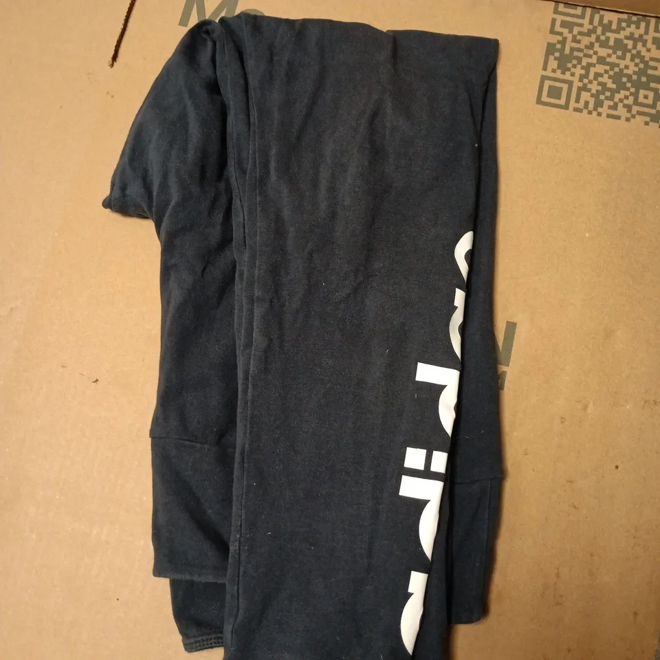ADIDAS NAVY JOGGERS WITH WHITE SIDE LOGO - SIZE 12