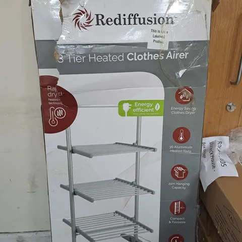 REDIFFUSION 3 TIER HEATED CLOTHES AIRER