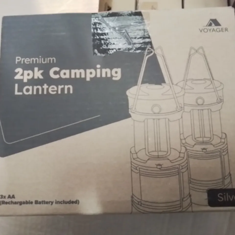 BOXED PACK OF 2 PREMIUM CAMPING LANTERNS