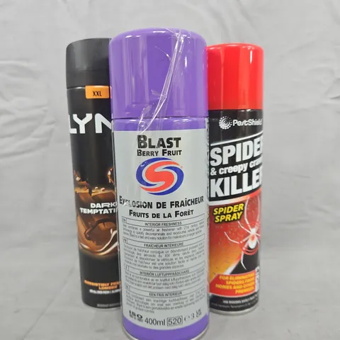 APPROXIMATELY 10 ASSORTED ITEMS TO INCLUDE SPIDER KILLER, LYNX DARK TEMPTATION, ETC - COLLECTION ONLY