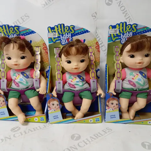 BOX OF 3 HASBRO LITTLES BY BABY ALIVE LITTLE MAYA