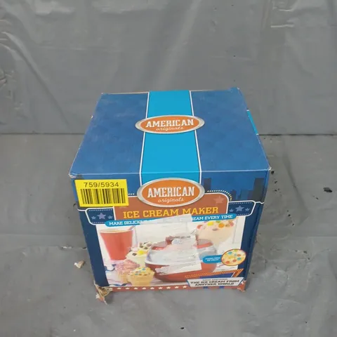BOXED AMERICAN ORIGINALS ICE CREAM MAKER