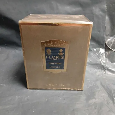 BOXED AND SEALED FLORIS LONDON WHITE ROSE LUXURY SOAP 3 X 100G
