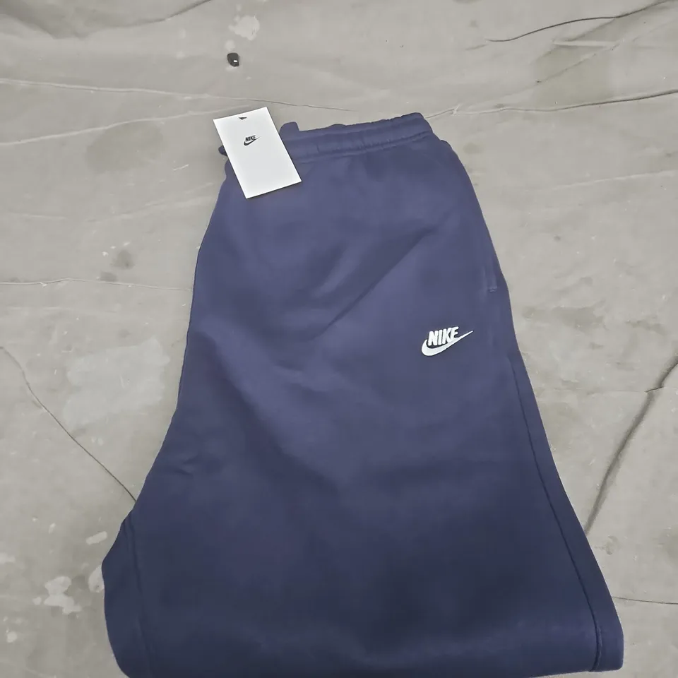 NIKE NAVY TRACKSUIT JOGGERS – SWOOSH LOGO - LARGE