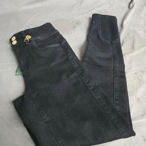 HOLLAND COOPER THERMAL JODHPUR JEANS – BLACK, UK SIZE 6