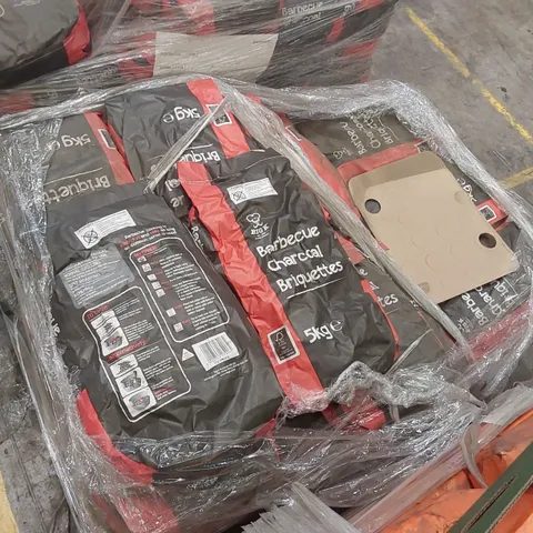 PALLET CONTAINING A LARGE QUANTITY OF CHARCOAL BRIQUETTE BAGS 