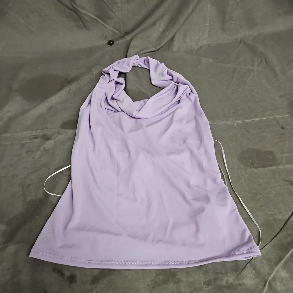 URBAN OUTFITTERS HALTER COWL NECK TOP IN LILAC SIZE M