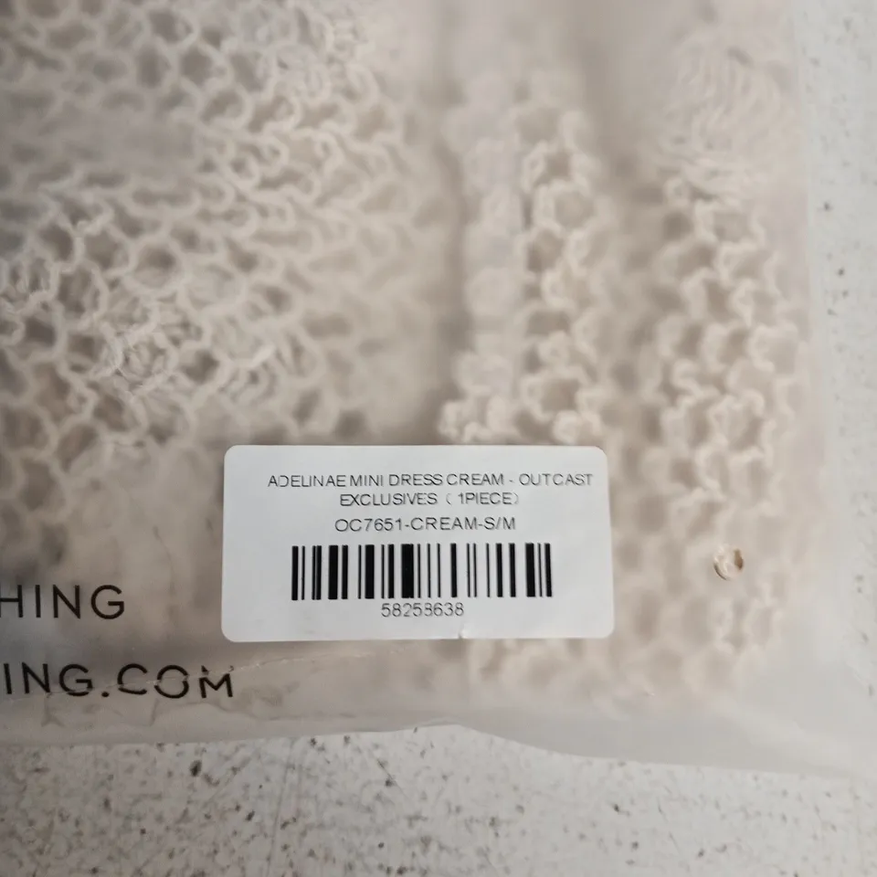 OUTCAST ADELINAE MINI DRESS CREAM – EXCLUSIVE (SIZE S/M)