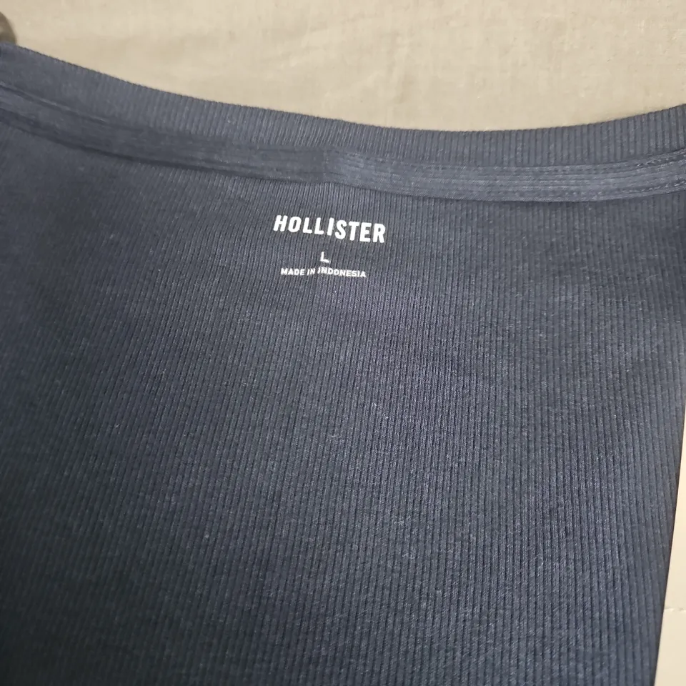 HOLLISTER LONG-SLEEVE KNIT TOP – NAVY, UK SIZE L