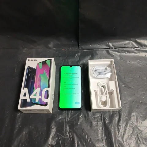 SAMSUNG GALAXY A40 SMARTPHONE – 64GB, BLACK PRISM – BOXED