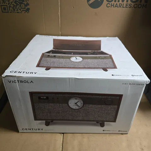 BOXED VICTROLA CENTURY WALNUT BLUETOOTH TURNTABLE