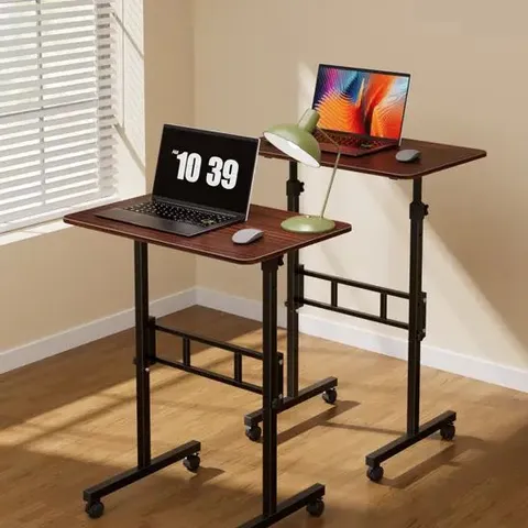 BOXED MOBILE LAPTOP DESK BROWN/WHITE FRAME