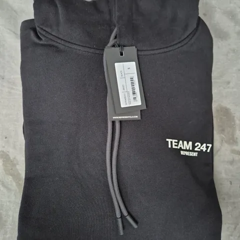 REPRESENT TEAM 247 HOODIE IN BLACK SIZE SMALL