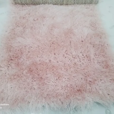 BRAND NEW PACO HOME 300 GLAMOUR PINK/ROSE 60X100CM SHAGGY RUG