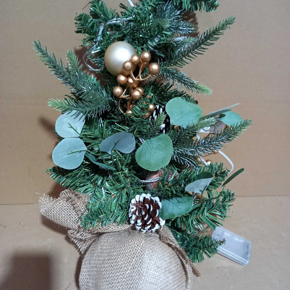COPPER AND GOLD PRE LIT TABLE TOP TREE  RRP £27.99