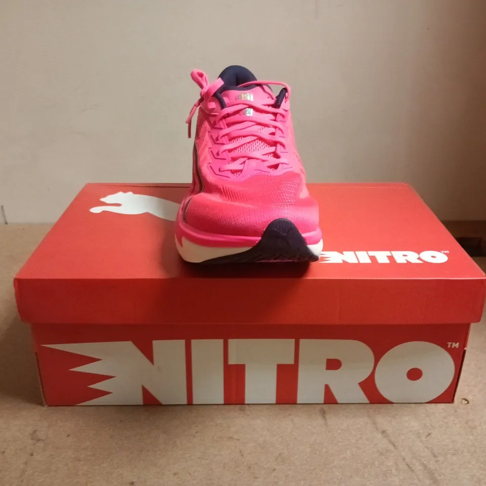 BOXED PAIR OF PUMA NITRO TRAINERS IN PINK SIZE UK 11