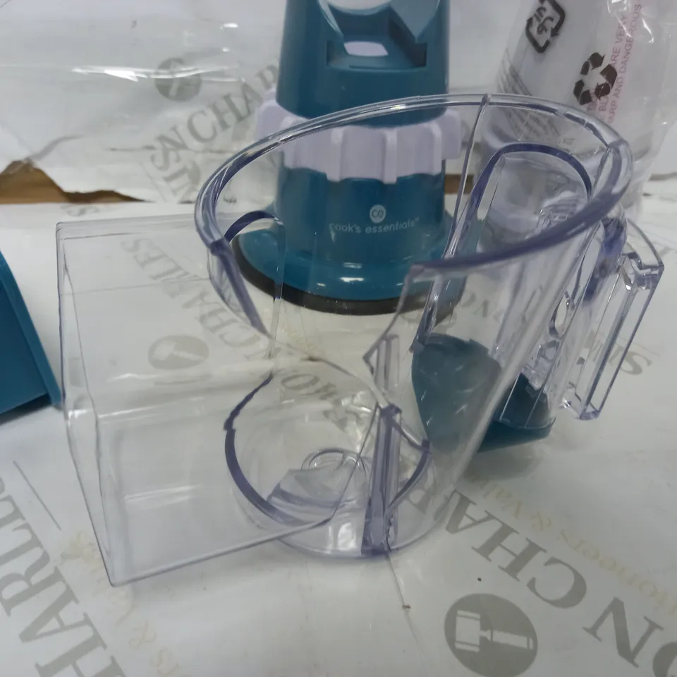 COOK'S ESSENTIALS SPEED GRATER & SLICER WITH SUCTION BASE - TEAL