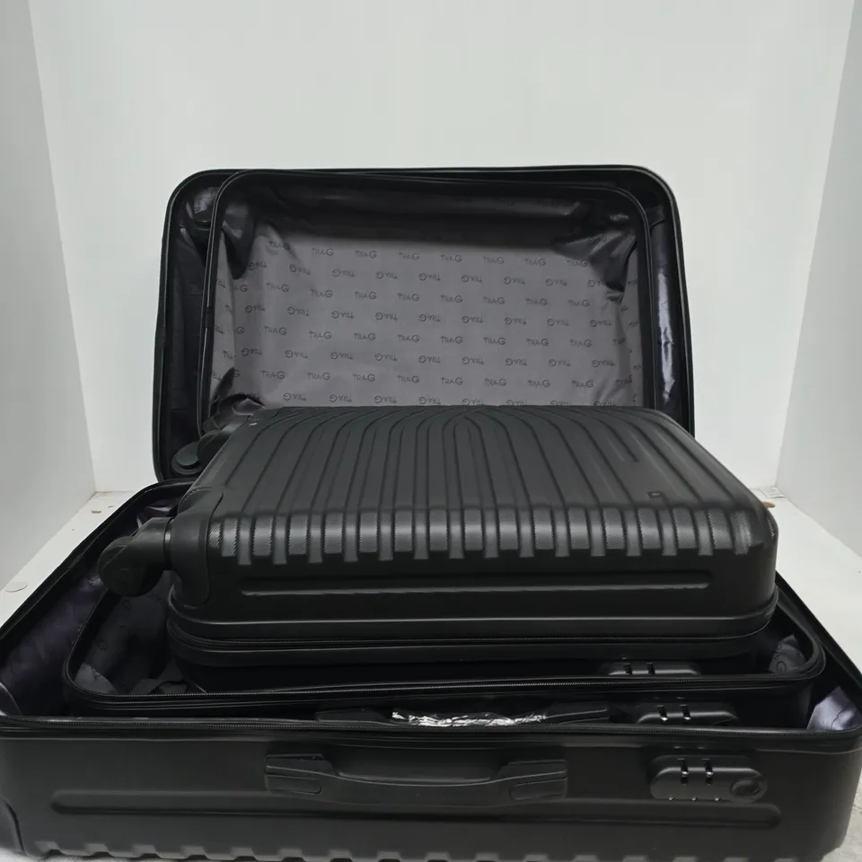 3 PIECE HARD-SHELL SUITCASE SET IN BLACK
