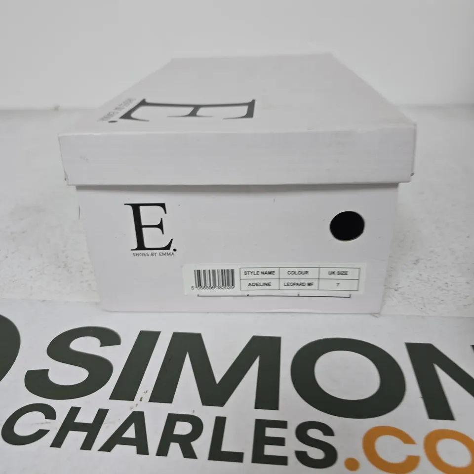 E. SHOES BY EMMA ADELINE LEOPARD PRINT LOAFERS – UK 7