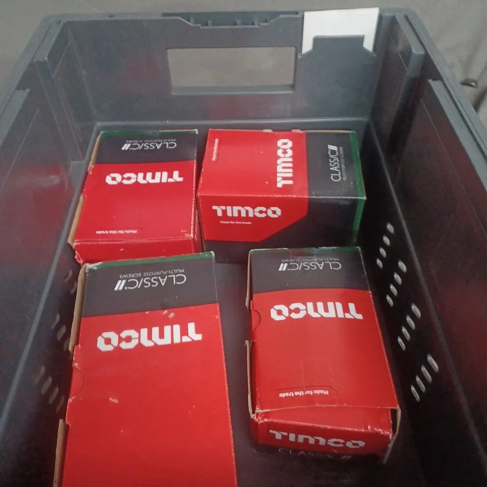 4 BOXES OF TIMCO ASSORTED CLASSIC SCREWS 