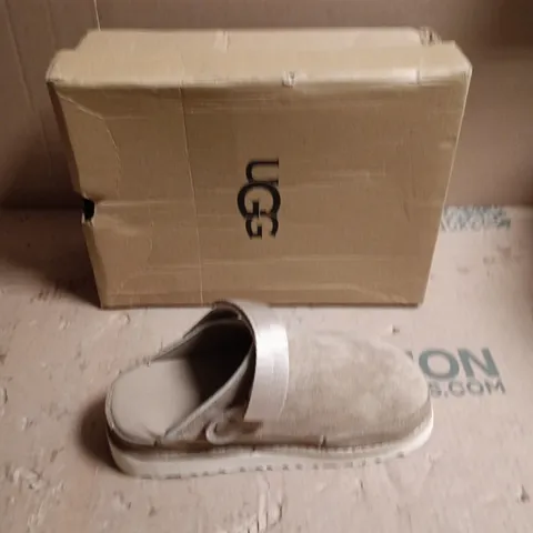 UGG BEIGE SLIP-ON SANDALS – BOXED - UK SIZE 5