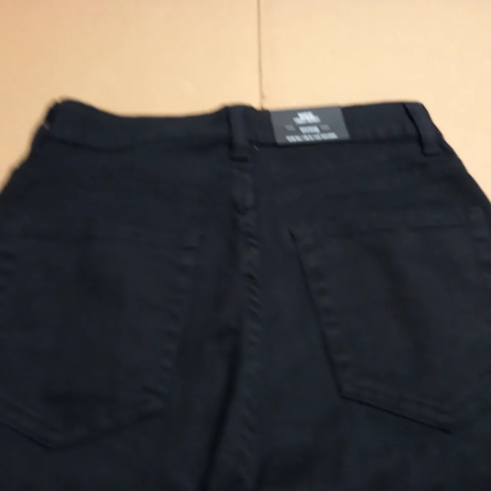 DIVIDED WIDE HIGH WAIST BLACK JEANS - UK 8