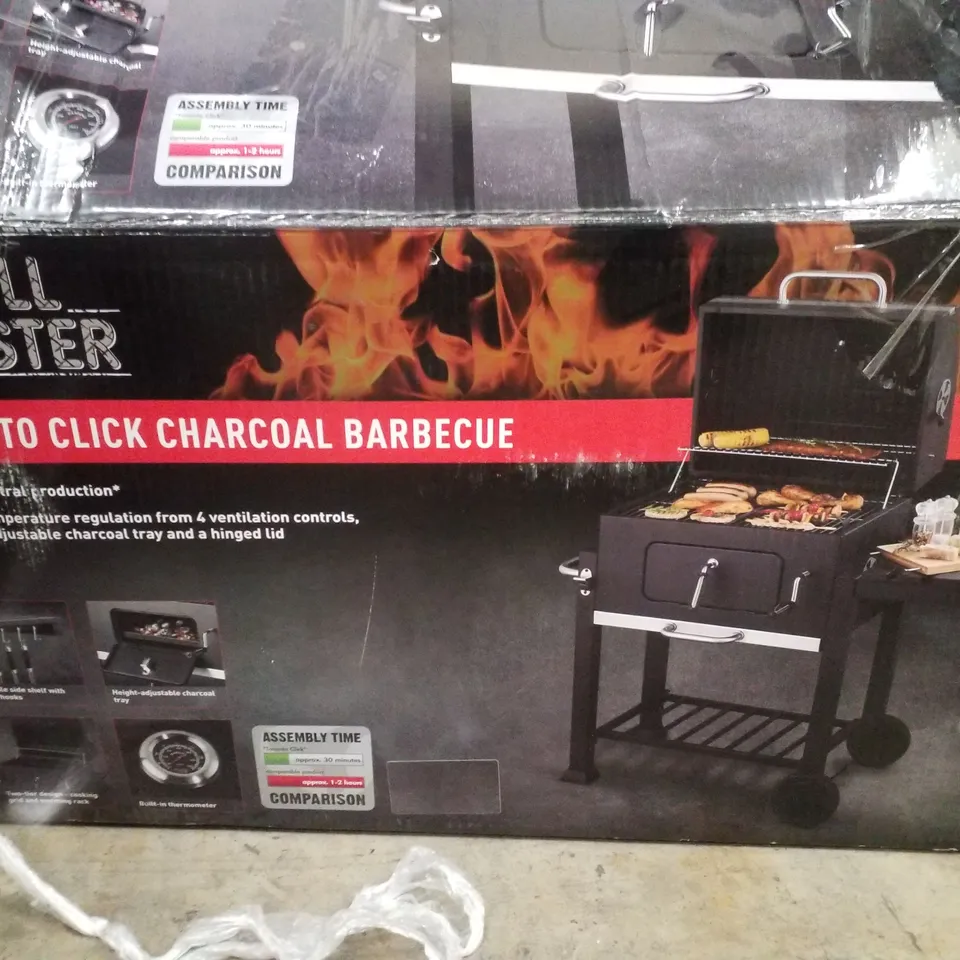 BOXED GRILL MEISTER TORONTO CLICK CHARCOAL BARBECUE 