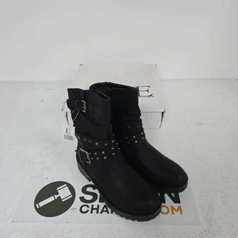 ANTONIA BLACK BOOTS – UK SIZE 4, E. SHOES BY EMMA
