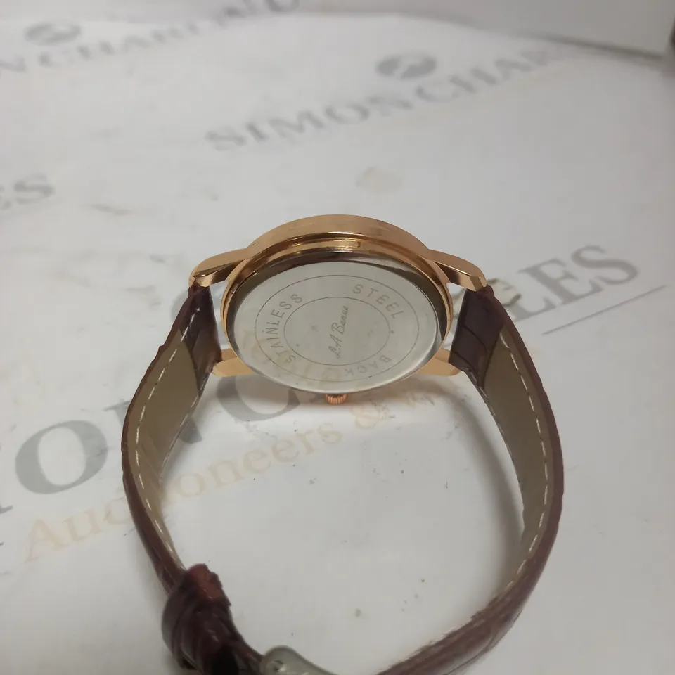 MENS LA BANUS CHRONOGRAPH STYLE WATCH – BROWN DIAL – LEATHER STRAP	