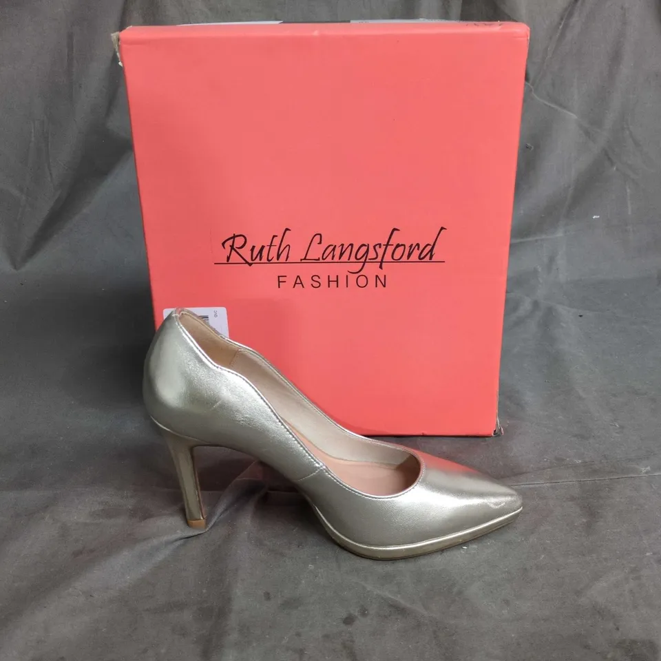 RUTH LANGFORD FASHION WOMEN'S METALLIC SILVER PUMPS – UK 3 (EU 36)