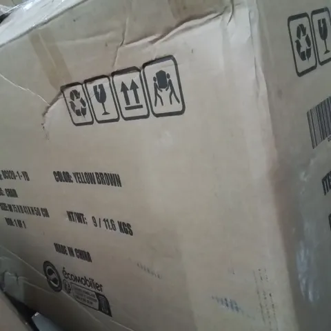BOXED CHAIR YELLOW BROWN