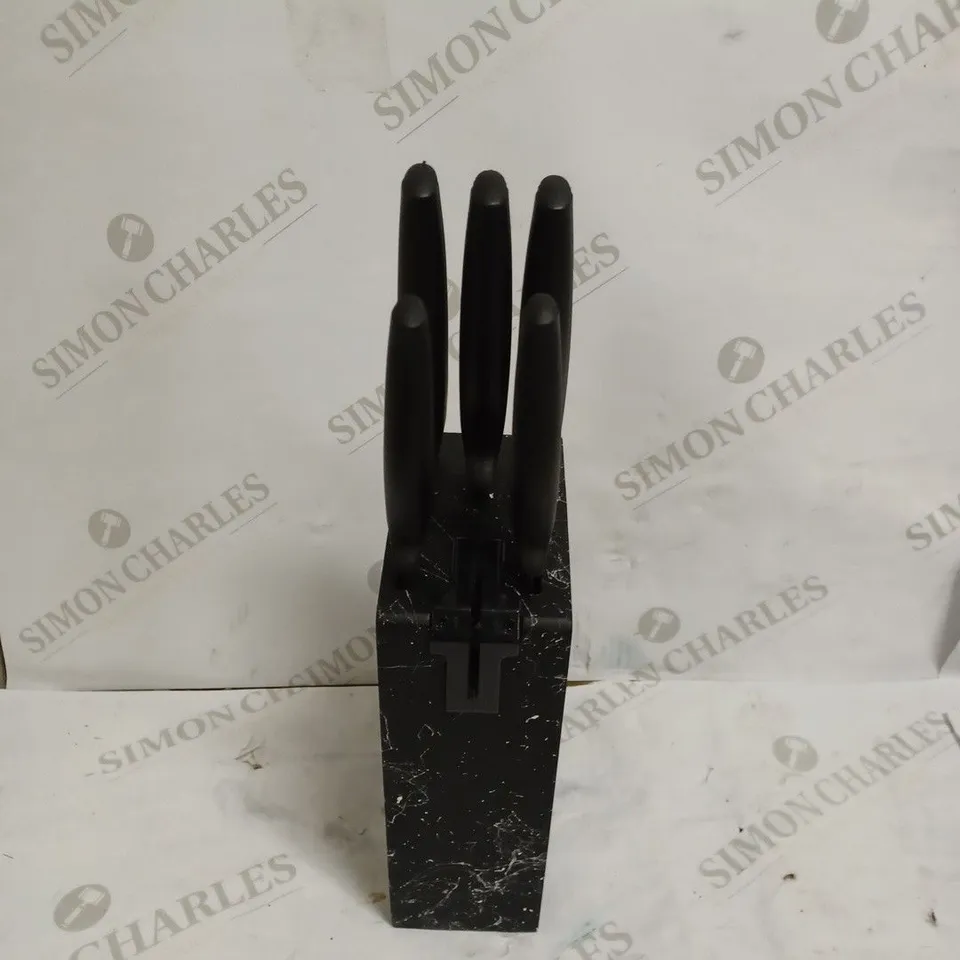 MORPHY RICHARDS ACCENTS STAINLESS STEEL KNIFE BLOCK