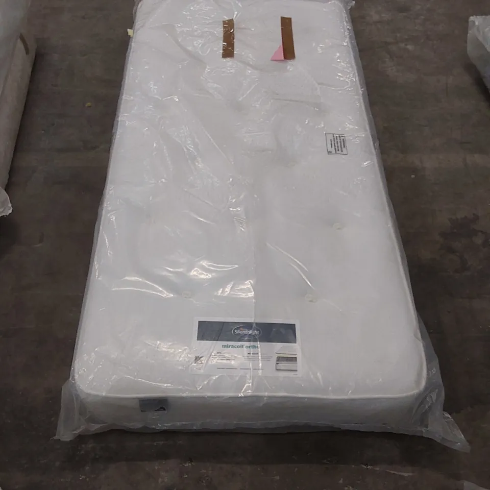 QUALITY BAGGED SILENTNIGHT 90cm SINGLE MIRACOIL ORTHO MATTRESS