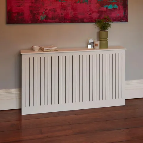 BOXED LAURA JAMES HOME & GARDEN ELSPETH LARGE RADIATOR COVER - SNOW WHITE