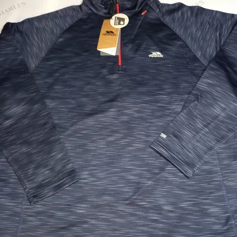 MENS TRESPASS 1/4 ZIP FUNNEL SHIRT SIZE XL
