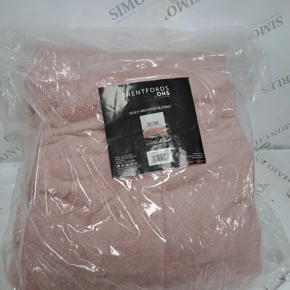 BRENTFORDS TEDDY FLEECE WEIGHTED BLANKET