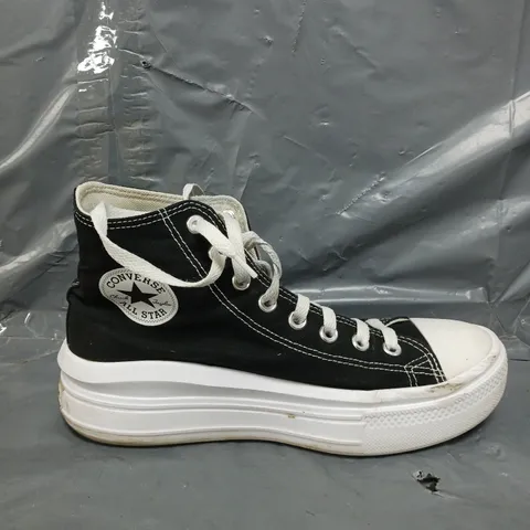 CONVERSE WOMENS MOVE HI TOP TRAINERS - BLACK/WHITE