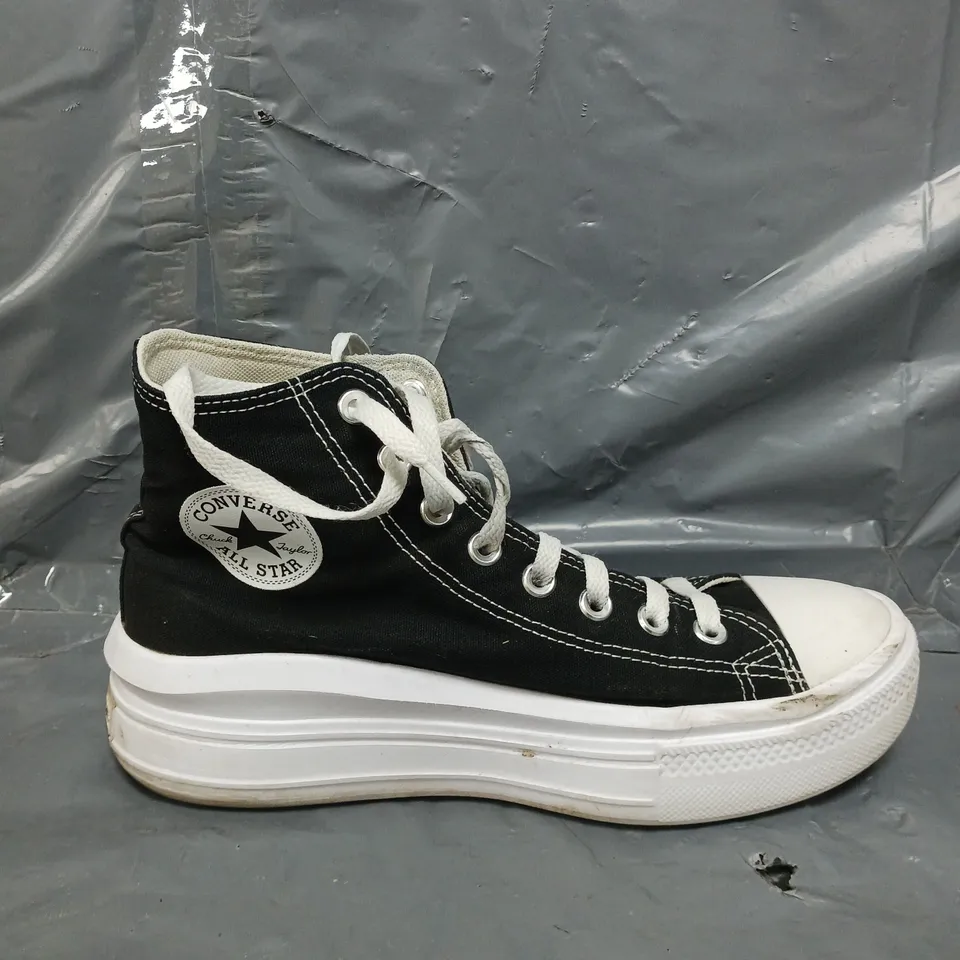 CONVERSE WOMENS MOVE HI TOP TRAINERS - BLACK/WHITE RRP £80