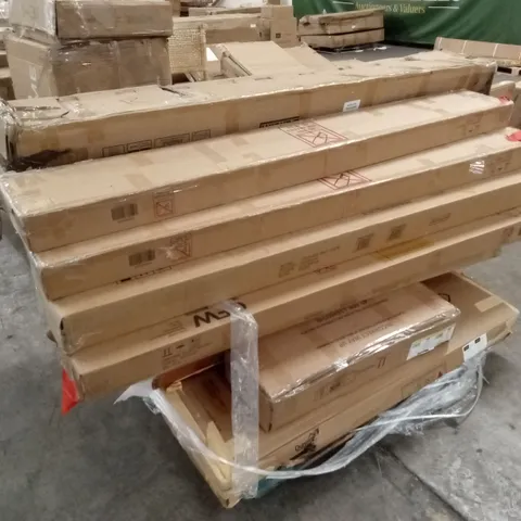 PALLET OF ASSORTED INCOMPLETE DESIGNER FURNITURE PARTS AND PIECES 