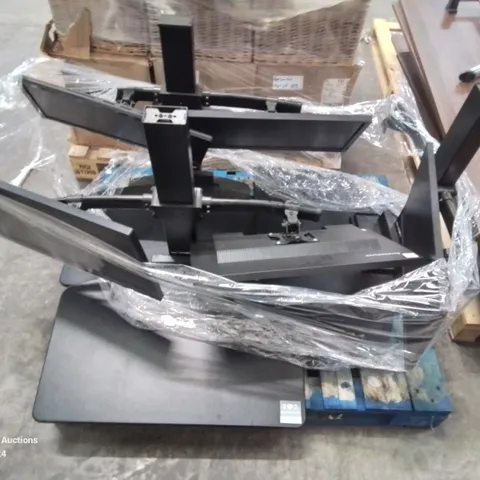 PALLET CONTAINING 5 UNTESTED PC MONITORS AND MONITOR STANDS
