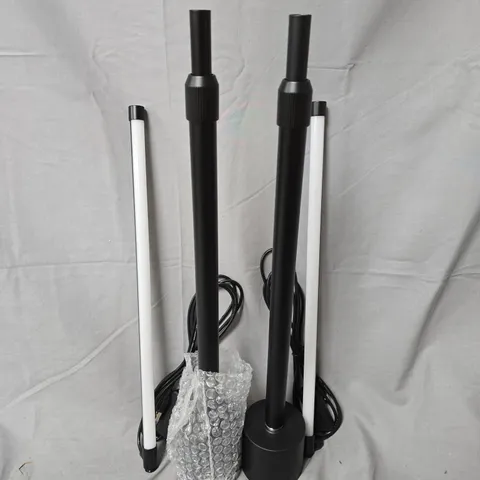 PAIR OF BLACK DECORATIVE LAMPS (180T-RGB)